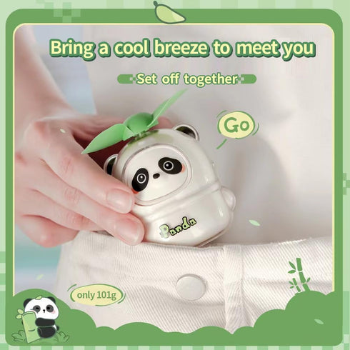 Rechargeable Mini Panda Fan, Summer Cute Animal Tabletop Decoration Portable Fan, Small Table Fan, Desk, Bedside Bookshelf, Car Mounted Small Toy ...