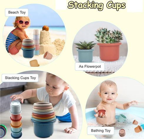 Baby Stacking Nesting Cups Toy, Montessori Toys for Toddlers 6+ Months...