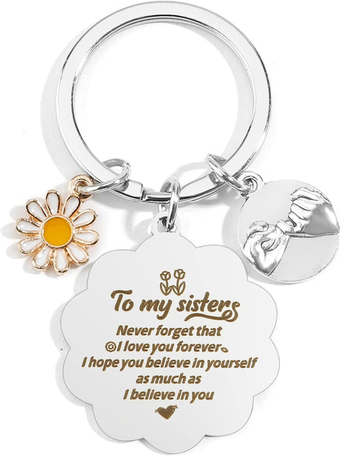 Gifts for Sister, Sister Gifts from Sister Brother,Birthday Gift for Sister,Sister Keychain from Sister,Soul Sister Gifts for Women,Galentines Day...