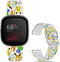 Pikacu Sea Turtle Anime Bands Compatible with Fitbit Sense/Sense 2/Versa 3/Versa 4 Band Fancy Soft Sport Silicone Cartoon Holiday Strap Men Women...