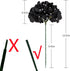 10pcs Hydrangea Silk Flowers Heads with Stems Artificial Hydrangea Flowers for Wedding Home Party Baby Shower Decor (Black)...