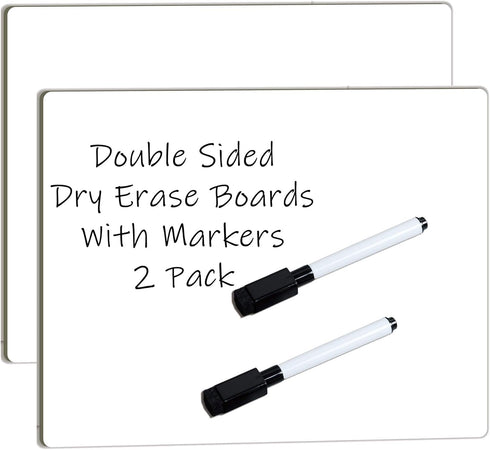 Dry Erase White Board for Student: 2-Pack Personal Whiteboard Lapboard for Kids, White Lapboard for Individual and School Supply...