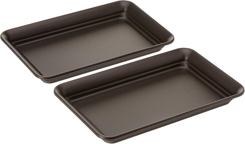 iDesign Decorative Countertop Vanity Tray Organizer for Bathroom, Bedroom, Closet, Entryway, Set of 2, 9.7" x 6.3" x 1", Bronze...