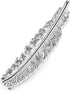 HONEY BEAR Mens Feather Tie Clip Bar Normal Size Steel for Wedding Gift 5.4cm...