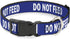 Dog Collar Plastic Clip Pet Quote Do Not Feed Navy White 8 to 12 Inches 0.5 Inch Wide...