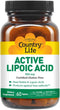 Country Life R-Alpha Lipoic Acid Complex 300mg - Alpha-Lipoic Acid 270mg & R-Lipoic Acid 30mg - Antioxidant Support - No Yeast, Corn, Wheat, Soy, ...