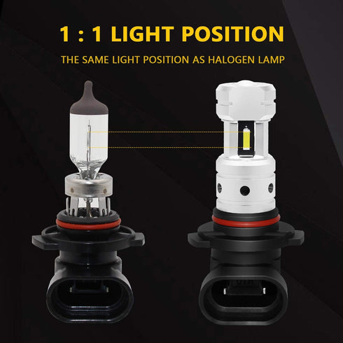 PHINLION 9145 9140 LED Fog Light Bulbs, 3800 Lumens Super Bright 12V H10 Fog Lights LED Replacement Bulb, 6000K Xenon White, Non-polarity, Pack of...