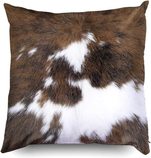 TOMWISH Pack of 2 Throw Pillow Covers Christmas Cowhide Printing Western 18x18 Pillow Cover,Decorative Throw Pillows Cushion Covers for Home Livin...