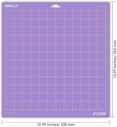 AIRCUT Strong Grip Cutting mat for Cricut Maker 3/Maker 4/Maker/Explore 3/4/Air 2/Air/One(12x12 Inch, 3 Mats) Strong Adhesive Sticky Purple Quilti...