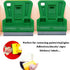 1.5 inches High Visibility Mini Razor Blade Scraper Glass Scraper Green Paint Window Scraper With 5 Metal Scraper Razor Blades 5 Dual Plastic Doub...