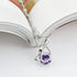 H&Beautimer Italian 925 Sterling Silver Necklace For Women's AAAAA CZ Purple Zircon Pendant Wave Chain 41+5CM Party Jewelry-Cute Cat...