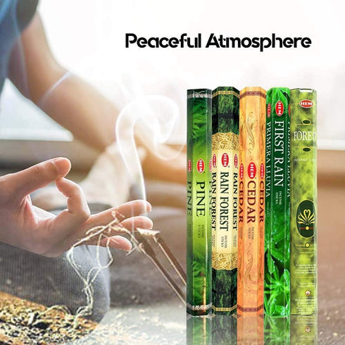 Hem Incense Forest Cedar Pine Rain Forest First Rain 5 x 20, 100 Sticks…...