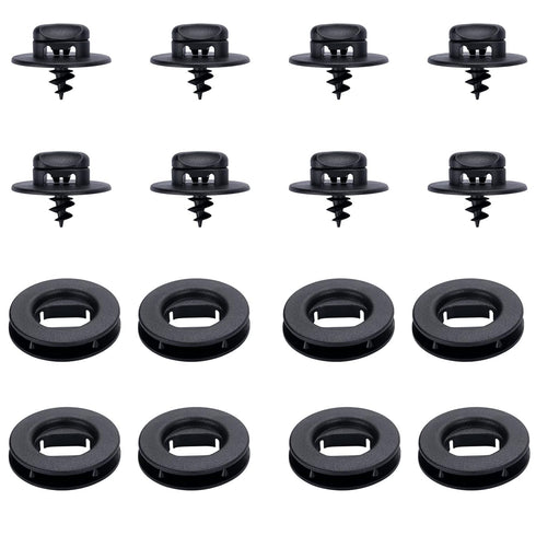 OAUTOO 8 Sets Floor Mat Retaining Clip Kit Compatible with Volkswagen 3D0864851B41 + 3D0061795B41 for Beetle Eos GTI Jetta Passat Rabbit SportWage...