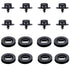 OAUTOO 8 Sets Floor Mat Retaining Clip Kit Compatible with Volkswagen 3D0864851B41 + 3D0061795B41 for Beetle Eos GTI Jetta Passat Rabbit SportWage...