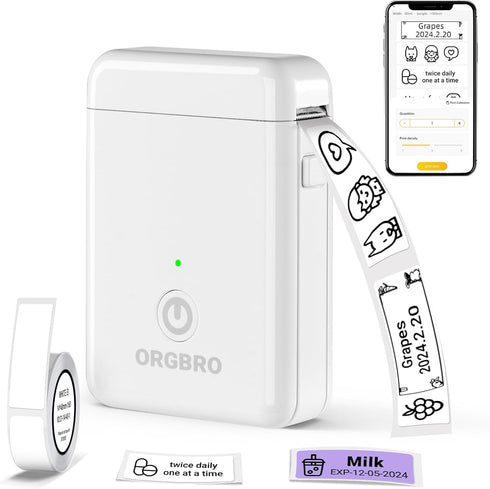 Label Maker Machine with Tape, X1 Portable Bluetooth Mini Label Printer for Organizing Storage, Rechargeable Thermal Label Maker Small Sticker Mak...