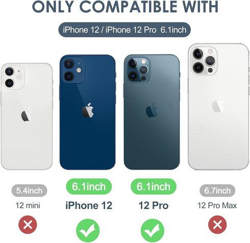 Hython Case for iPhone 12 Case & iPhone 12 Pro Case with Ring Stand, 360° Rotatable Ring Holder Magnetic Kickstand, Shiny Plating Rose Gold Edge S...