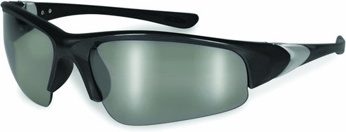 SSP Eyewear Safety Glasses with Black Frames and Mirrored Lenses, ENTIAT BLK M,Black - Mirrored...