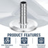 4 Pcs 1.5" Tri Clamp to 0.5" Hose Barbed Adapter 304 Stainless Steel Sanitary Hose Barb Pipe Fitting 50.5 mm Barbed Hose Fittings Sanitary Fitting...