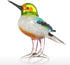 Too-arts Tiny Bird Glass Sculpture Ornament Bird Figurine Hand Blown Statue Multicolor...