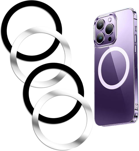 WYNK Universal Metal Rings Compatible for Apple Magsafe Charger/Wallet/Battery Pack, Compatible with iPhone 16/15/14/13/12 Series(Mini/Plus/Pro/Pr...