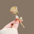 Luxury Shiny Zircon Flower Brooches - Elegant Imitation Pearl Plant Floral Pin for Scarf Dress Clothes Hat Accessories, Gifts for Women...