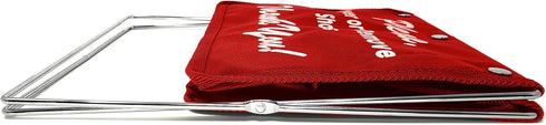 Mediz Foldable Shoe Cover Holder (Red) with Bonus: 1 Door Hanger Double Sided - Please Use Shoe Covers...