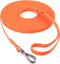Dog Training Long Leash Waterproof Long Line Heavy Duty Outdoor Recall Lead 10ft 15ft 20ft 30ft 50ft for Small Medium Large Dog (15FT, Orange)...