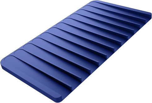 Kraus Self-Draining Silicone Dish Drying Mat or Trivet for Kitchen Counter in Dark Blue, KDM-10DB...