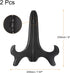 uxcell 2pcs 9" Easel Plate Holder, Wood-like Plastic Folding Display Stand Black for Decorative Picture Frame...
