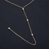 Wedding Crystal Backdrop Necklace Gold CZ Y Lariat Necklace Chain Long Rhinestone Y Necklace Bridal Back Necklace Body Jewelry for Women (Gold B)...