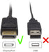 Cable Matters DisplayPort to HDMI Adapter (DP to HDMI Adapter is NOT Compatible with USB Ports, Do NOT Order for USB Ports on Computers)...