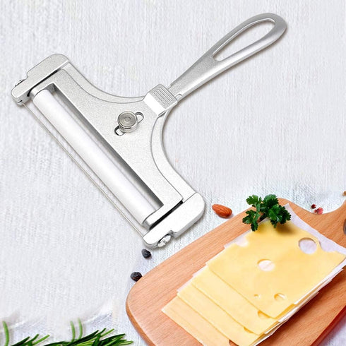 Stainless Steel Wire Cheese Slicer, Adjustable Thickness Cheese Cutter for Soft, Semi-Hard Cheeses Kitchen Cooking Tool...
