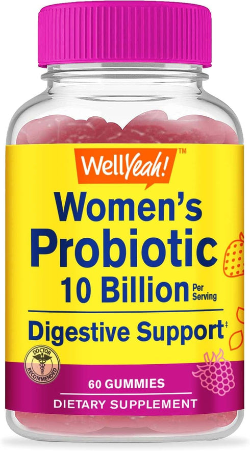 Probiotics for Women Gummies - 10 Billion CFU - for Digestive Support, Gut Health, and Feminine Health Support - Natural Sourced Flavors - Vegan, ...