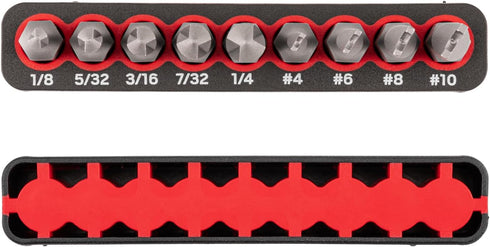 TEKTON 1/4 Inch Clutch and Spanner Security Bit Set with Rail, 9-Piece (1/8-1/4 in., 4-#10) | DZZ93002...