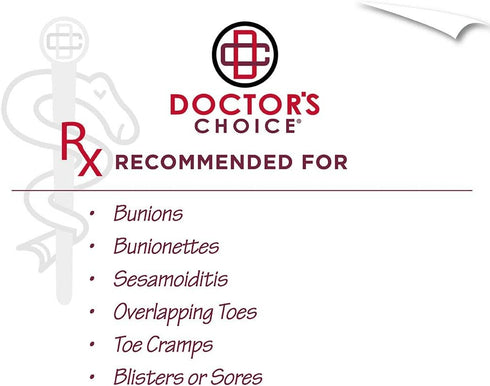 Doctor's Choice Bunion Relief Quarter Sock with Split Toe Separator and Soft Cushioning for Hallux Valgus, (Black, Medium) Womens Shoe Size: 6-10...