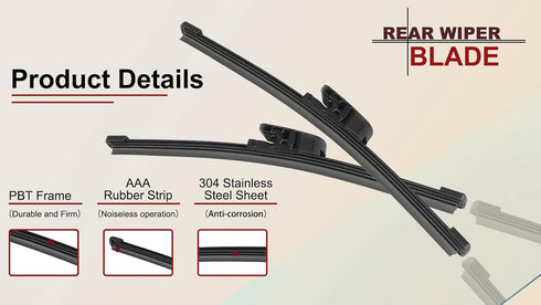 OTUAYAUTO Rear Windshield Wiper Blade - Replacement for Hyundai Veloster 2012-2017 Veloster Turbo Replacement OEM 988112V000...
