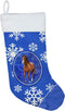 Caroline's Treasures SB3150-CS Horse Winter Snowflakes Holiday Christmas Stocking Fireplace Hanging Stockings Christmas Season Party Decor Family ...