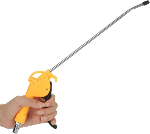 Air Blow Gun with 10" Long Angled Nozzle, Aluminium Alloy Pneumatic Dust Removing Gun, Air Blow Accessory with a Joint...