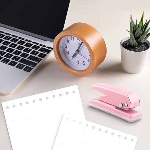 Single Hole Puncher Handheld 1/4 Inches Hole Punch, 20 Sheet Paper Punch Capacity Metal Hole Puncher with Skid-Resistant Base for Paper, Chipboard...