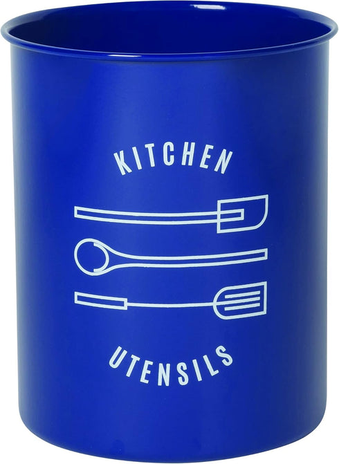 Now Designs Powder-Coated Steell Utensil Crock, Navy Blue, 5x6 inches...