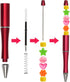 50Pcs Beadable Pens Plastic Bead Pen Black Ink Ballpoint Pens Diy Pens Cute Cool Pens for Journaling Students Teacher Bridal Graduation Gift Offic...