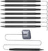 1InTheOffice Pen with Chain 7mm, Security Pen with Adhesive Pad, Desk Pen with Ball Chain for Business Counter, Black, (8/Pack)...