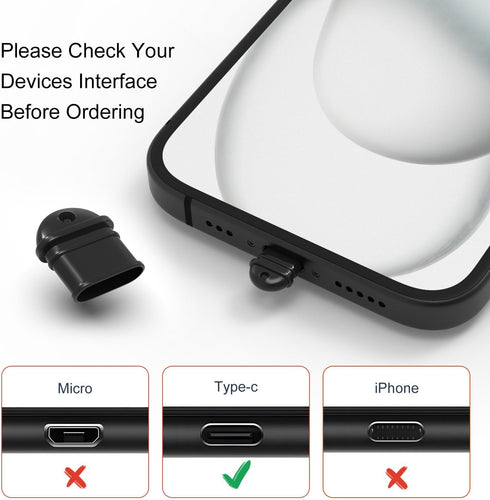 15PCS USB Type C Anti Dust Plug Kit Compatible with Samsung Galaxy S23,S23+,S23 S22 S21 S20 Ultra,S22,S22+,S21,S21+,S20,S20+,A54,A53,A8,A7 - Charg...