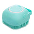 Pet Brush and Shampoo Dispensing Tool for Dogs and Cats - 2-in-1 Deshedding Tool with Soft Silicone Bristles - Cute Animal Design, Massager and Ex...