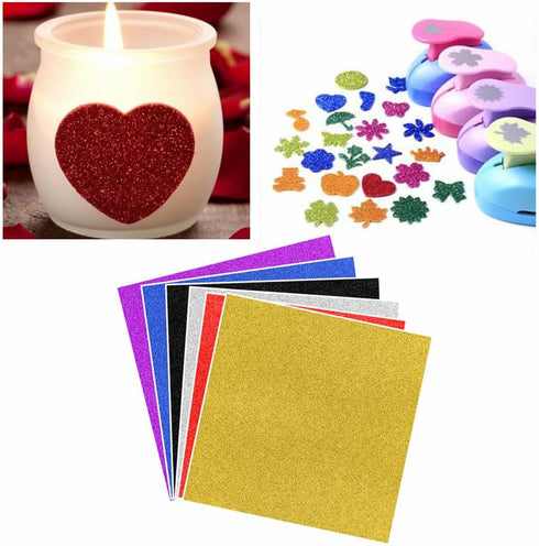 10 Sheets Gold Glitter Cardstock Paper for Graduation Cap DIY Project, Scrapbook, Birthday Wedding Party Decoration 250GSM(12x12 In, Non Adhesive)...
