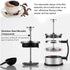 Joyzan French Press Coffee Maker, Stainless steel Coffee Pot Heat Resistant Cold Brew Tea Maker Thickness Borosilicate Glass Portable Small Filter...