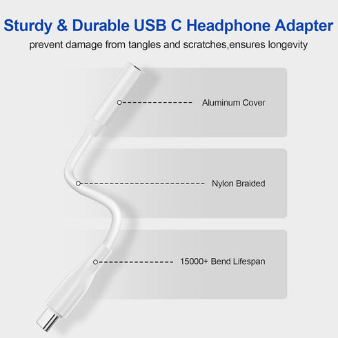 USB C to 3.5mm Samsung S24 Headphone Adapter for Samsung Galaxy S23 FE Ultra Plus S22 S21 A55 A35 A54 A34,Google Pixel 8 7 Pro 8a 7a,iPhone 15 Pro...