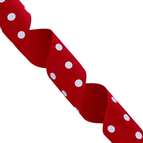 VATIN Polka Dot Craft Grosgrain Ribbon 7/8 Inch Wide by 10-Yard Spool Red with White Dots,Use for Gift Wrapping,Party Decoration,All Crafting and ...
