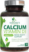 Calcium Supplement with Vitamin D - 1200 mg Calcium Carbonate with 1600 IU of D3 Vitamins - Supports Bone Strength, Teeth & Immune System - Natura...