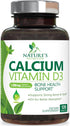Calcium Supplement with Vitamin D - 1200 mg Calcium Carbonate with 1600 IU of D3 Vitamins - Supports Bone Strength, Teeth & Immune System - Natura...